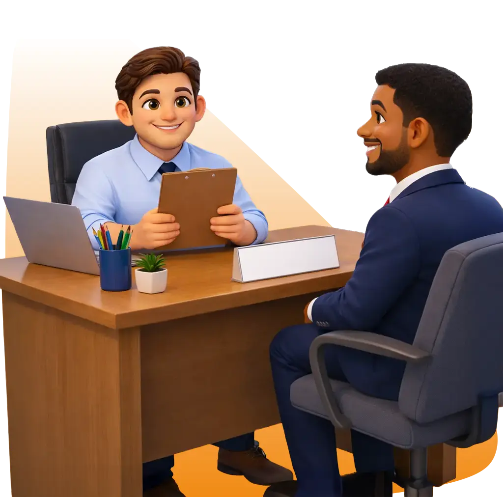Recruiter qualifying candidate for job fit